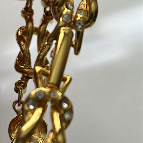 Vintage lot of 3 Goldtone 7” Bracelets /2with crystals - Picture 13 of 13